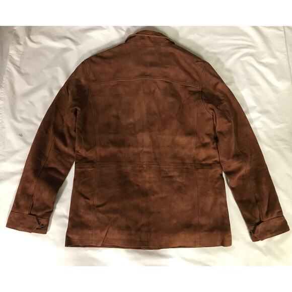 Men’s Medium Gilded Age Brown Suede Leather Jacket - Picture 4 of 4